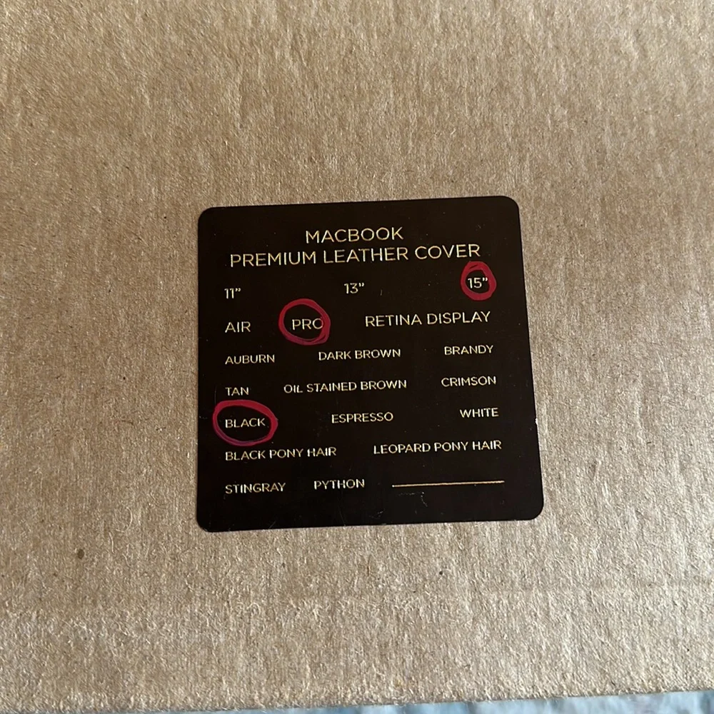 MacBook Premium Leather Cover